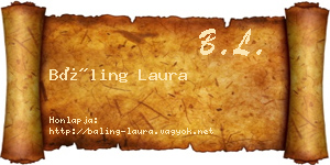 Báling Laura névjegykártya